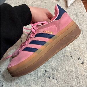 Adidas Originals Gazelle Bold W Pink Navy Gum Women's Casual Shoes H06122